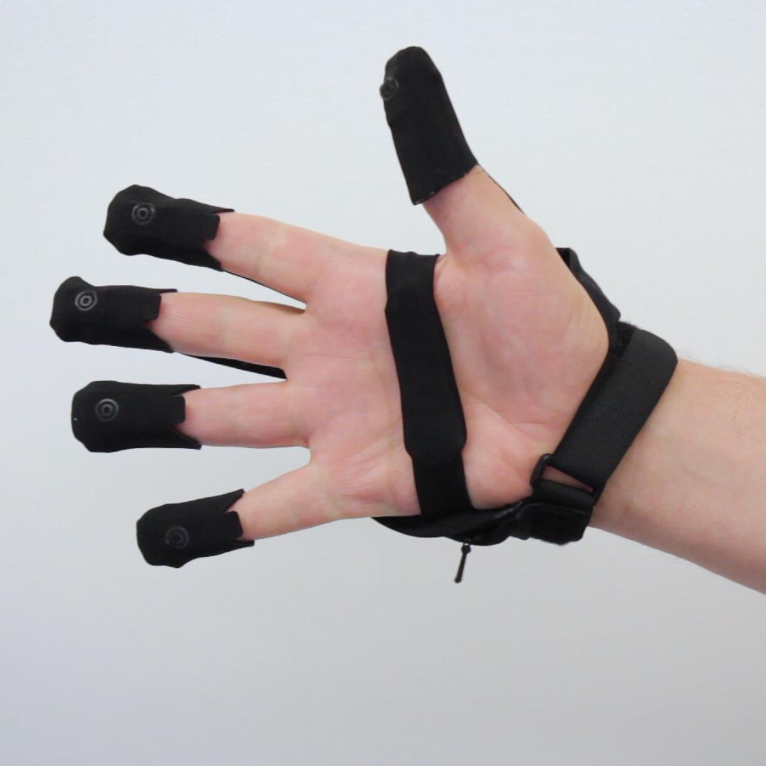 BeBop Sensors Forte Data Glove on Back Hand Photo