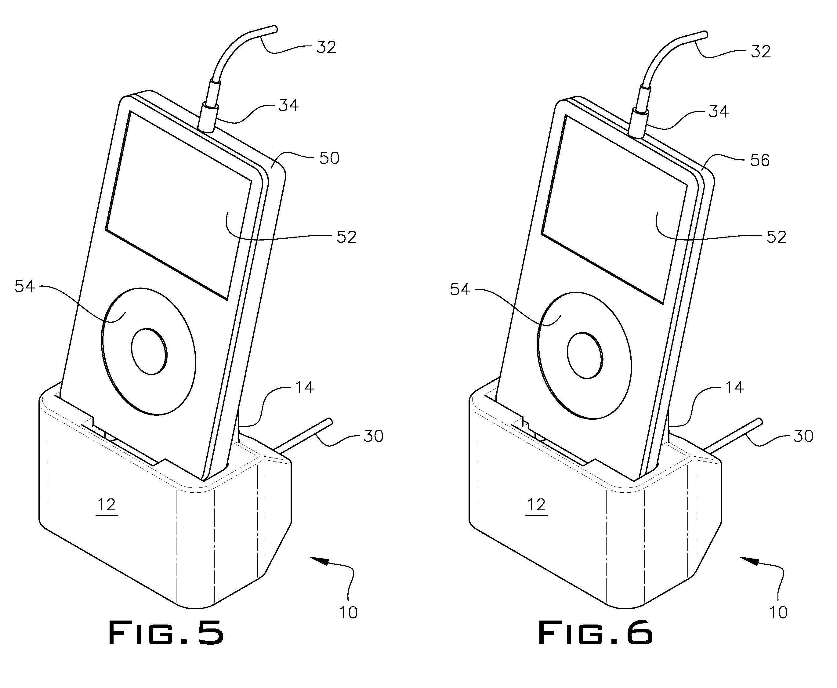 Dok Solution Patent for Adaptable Digital Music Player Cradle