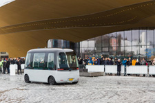 GACHA Self-Driving Shuttle Bus Powered with RoboSense All Weather LiDAR-2 Photo Justus HirviBonzu & MUJI