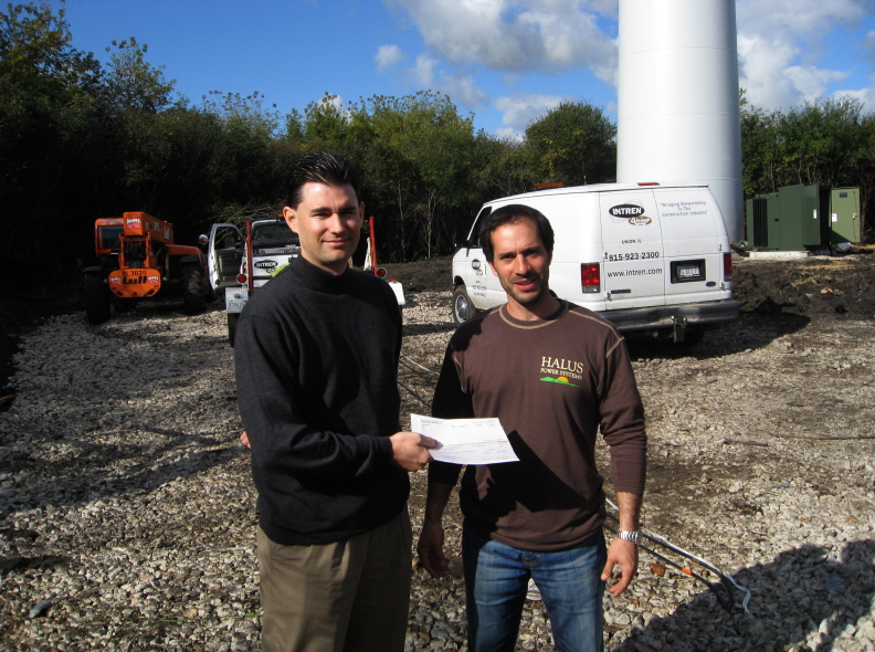 Larry O'Connor at Wind Turbine Site