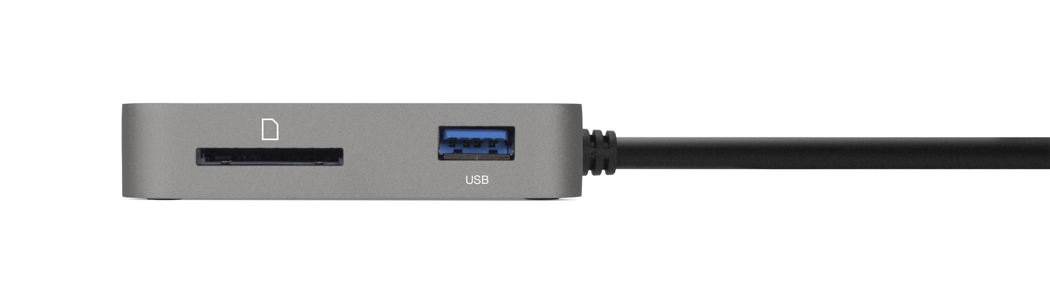 OWC USB-C Travel Dock - Side Space Gray 300 dpi