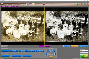 Old Family Reunion Photo Before and After with Vivid-Pix