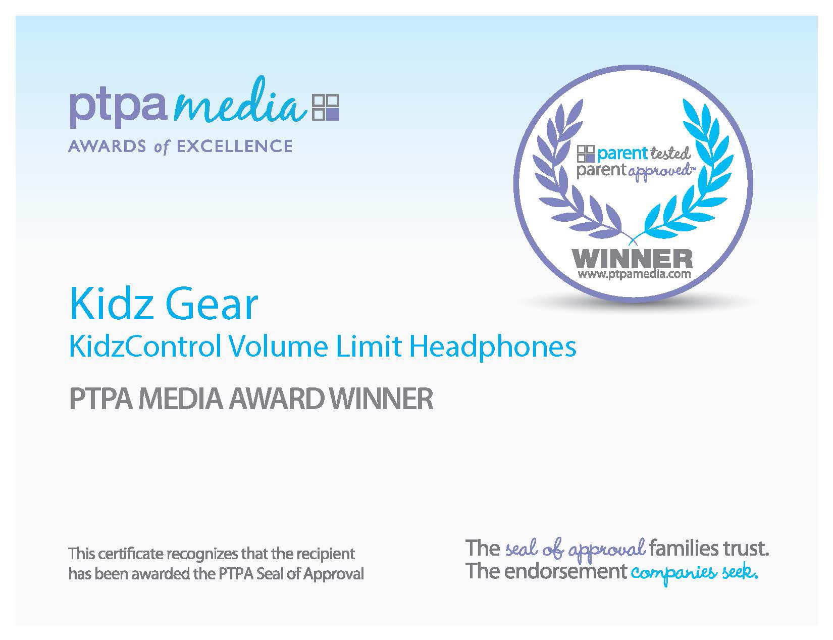 PTPA Award 2013