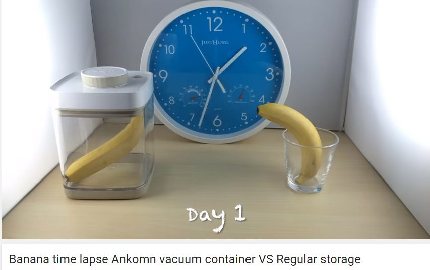 Photo of Video Time Lapse of Banana in Ankomn Savior v Regular Storage - Day 1