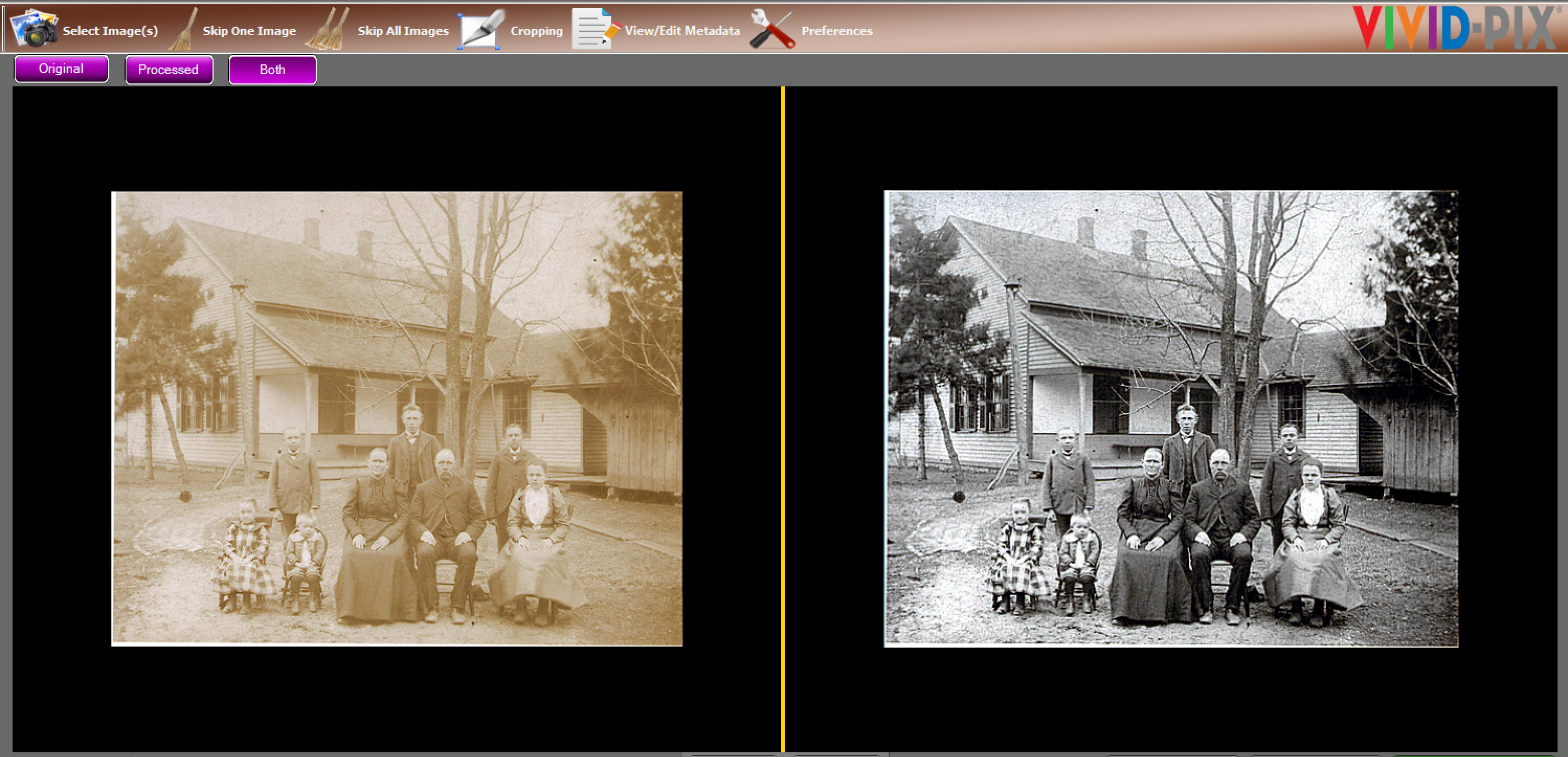 Vivid-Pix Family Photo - Before & After Restored