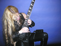 The Great Kat Shredding Flying V Guitar with foxL