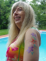 Jacqueline Emigh, Internet.com with Body Painting