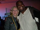 Karen Thomas, Thomas PR & Torrence Davis, Thebitbag.com at the "It Wont Stay in Vegas" Blogger Party