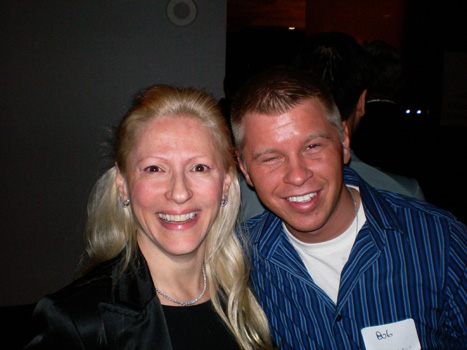 Karen Thomas, Thomas PR & Bob Buskirk, Thinkcomputers.org at the Palms Penthouse Party