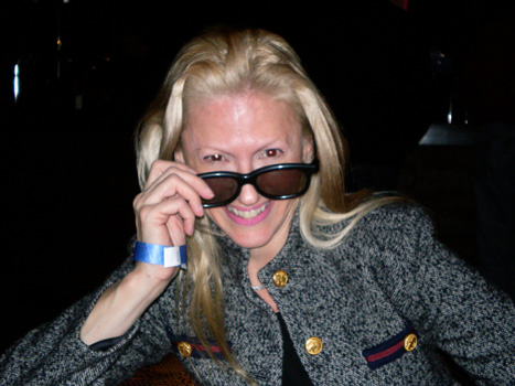 Karen Thomas, Thomas PR with 3-D Glasses at Real-D Party