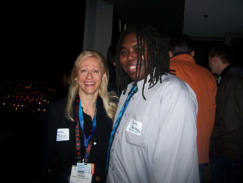 Karen Thomas, Thomas PR & Terry Lewis, The-other-view.com at the OWC/Cooltronics Party at the Palms Penthouse