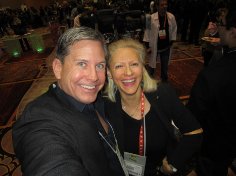 Andrew Ehinger, Channel 12 News and Karen Thomas, Thomas PR at CES Unveiled at Mandalay Bay