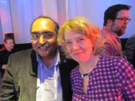 Pallab Chatterjee, M&E Tech/EDN & Lidia Thompson, Infomarket at Lenovo Party