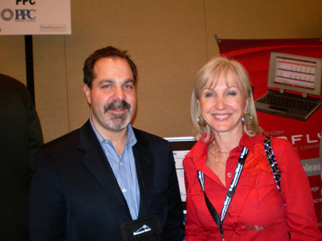 Dan Cassinelli, PPC with Katlean de Monchy, Nextpert News at the PPC booth at Showstoppers