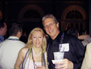 Karen with Neal Dini, Bitstream at Fiercewireless Party Overflowing onto Bourbon St.