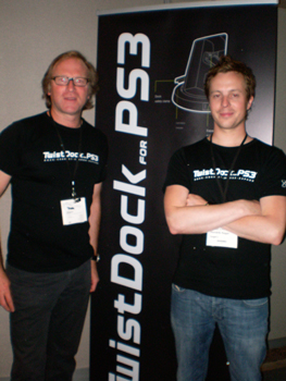 Albert Zeeman and Hendrik Nagel at Vogels Booth Launching TwistDock at E3