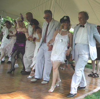 Handcuffed Prohibitionists do the Charleston Line Dance