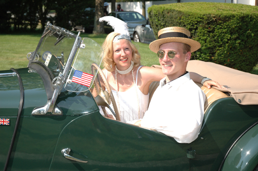 Karen Thomas "Daisy" and Matt Maringola "Gatsby" Take the Fateful Ride in the MG