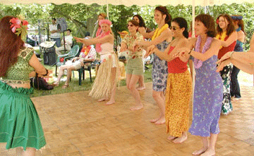 The Women Learn How to Hula