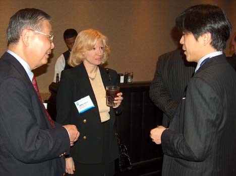 James Chung, IPC, Karen Thomas, and Kazuto Yamaki, Sigma at JPEA Party