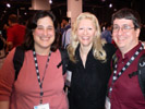 Lori Grunin and Phil Ryan from CNET with Karen Thomas, Thomas PR at Sneak Peek