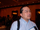 Ed Lee, InfoTrends at Unibind booth at Sneak Peek.