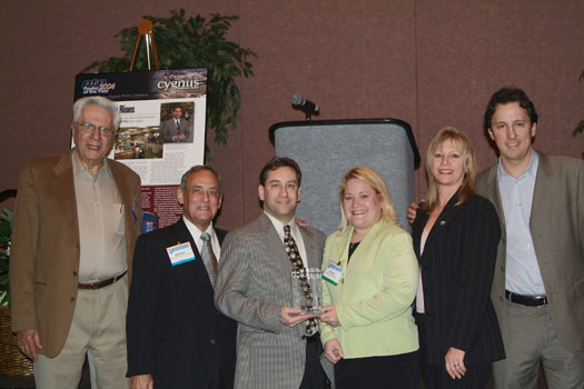 Ray Ohannes, photo industry consultant; Ed Klaben, former owner of Click Camera; Rob Klaben, President and CEO of Camera and PTN's 2004 Dealer of the Year; Liz Vickers, Publisher, PTN; Kathy Schneider, Group Publisher, Cygnus Imaging Group; Dan Havlik, Editor-in-Chief, PTN.  (Photo by Andrew Darlow, Editorial Director, Digital Imaging Techniques).