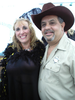 Michelle Miller, SCWEBC and Jerry Giustra as Dolly Parton and Burt Reynolds