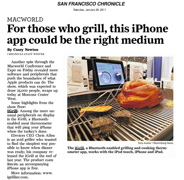 San Francisco Chronicle on iGrill