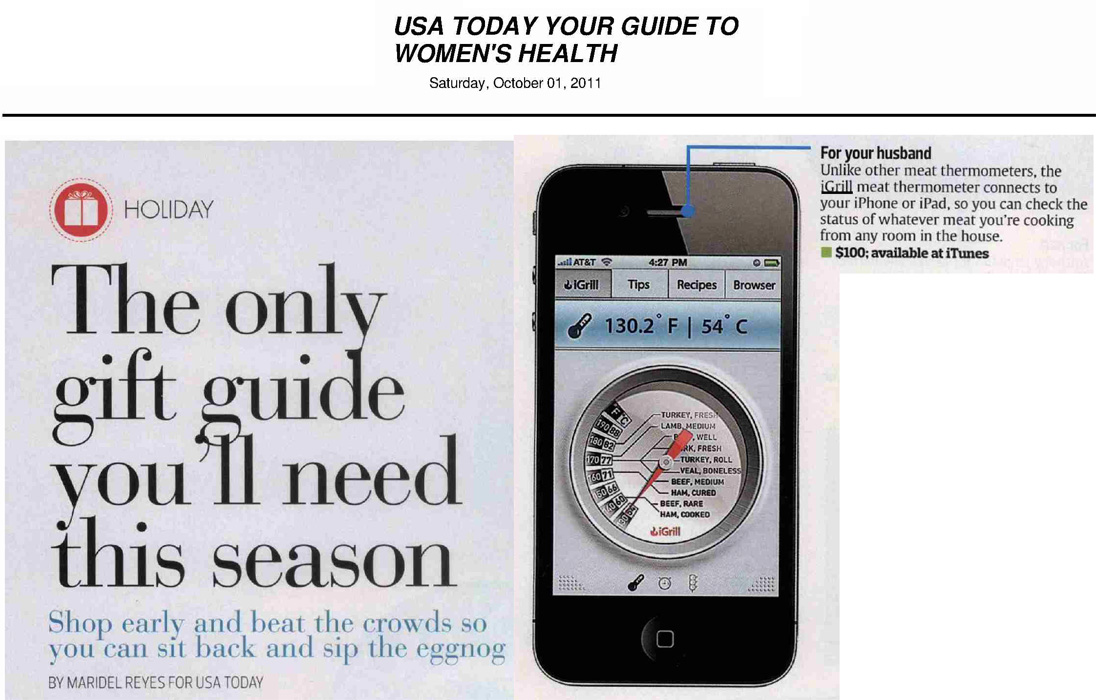 USA Today on iGrill The Only Gift Guide Youll Need this Season by Maridel Reyes!