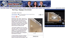 ABC-TV Nashville on iShower Water Resistant Speaker from iDevices