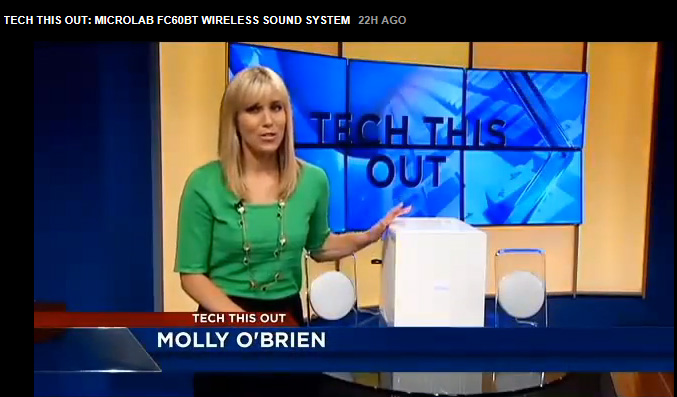 NBC-TV "Tech This Out" on Microlab FC60BT by Molly O'Brien: Youre looking at an innovative sound system! 