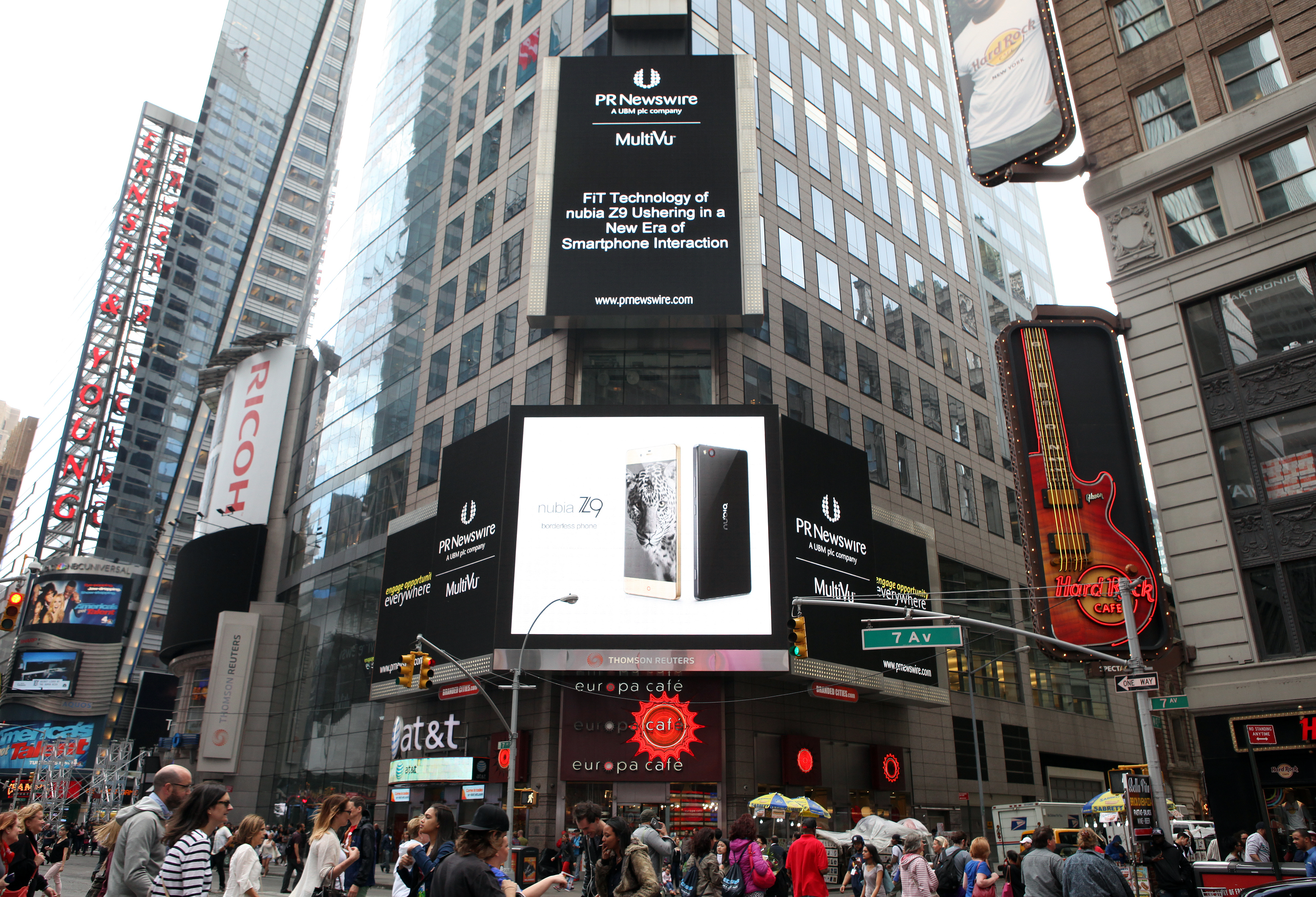 nubia Z9 in Times Square