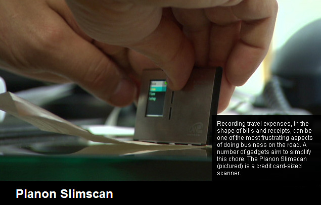 CNN on SlimScan Business Card Sized Scanner: "Travel expense headaches? Apps and scanners ease the pain" by Eoghan Macguire! "It's a device that looks 'impressive' and is easy to carry around," - Duncan Bell (operations editor of tech magazine T3)
