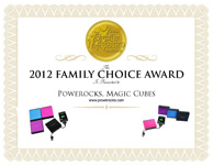 Powerocks Magic Cube & Flashroom Car Charger Mobile Device Power Banks Win 2012 Family Choice Award!