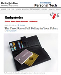 NY Times Features Powerocks Tarot Portable Power Bank The Tarot Sees a Full Battery in Your Future by Roy Furchgott!