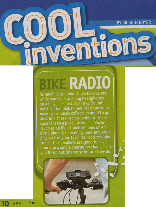 National Geographic Kids on foxL Speakers & Bike Mount "Soundmatters handlebar-mounted speakers make your music collection good to go"!