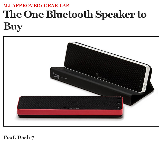 Mens Journal Selects foxL DASH7 as The One Bluetooth Speaker to Buy - MJ Approved