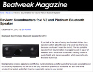 Soundmatters foxLV2 and Platinum Bluetooth Speakers Win Beatweek's Best Portable Bluetooth Speaker for 2013