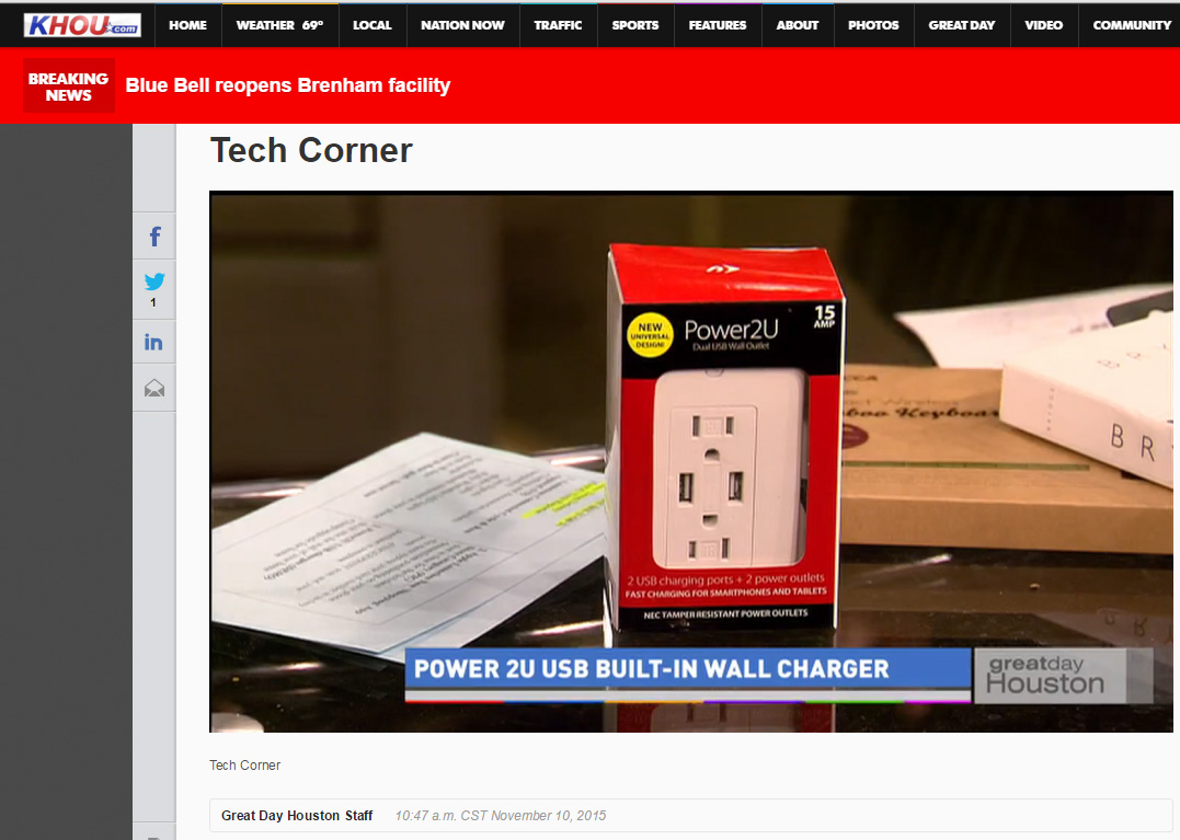 CBS-TV Great Day Houston Tech Corner on Thomas PR Clients NewerTech & Impecca by Doug Delony!