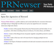 MediaBistros PRnewser.com on Thomas PR "Spin the Agencies of Record" by James F. Thompson!