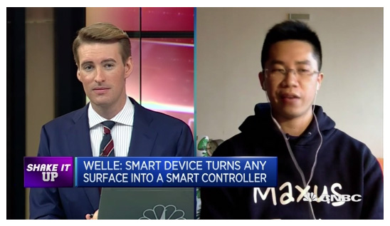 CNBC The Rundown Welle interview with CEO Mark Zeng "This smart device turns any surface into an interface" with Dan Murphy, CNBC The Rundown
